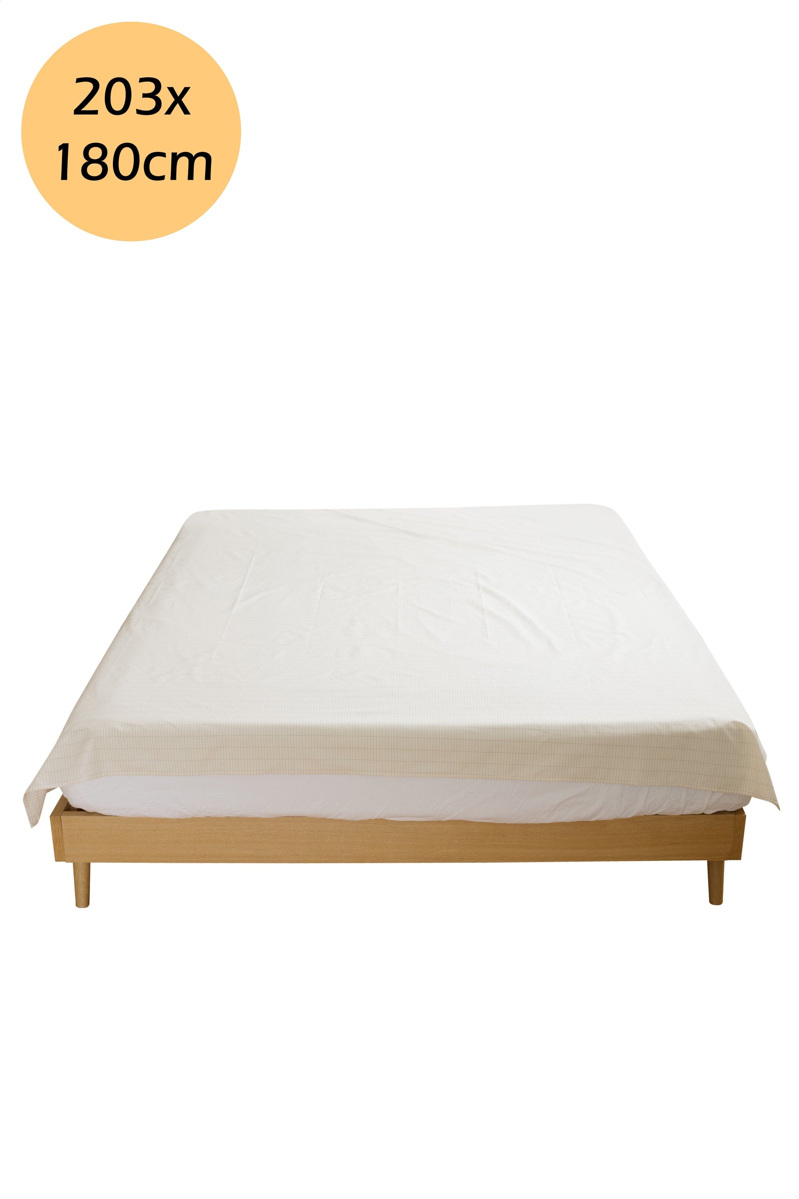 Earthle earthing sheet over a double mattress, 203 x 180 cm