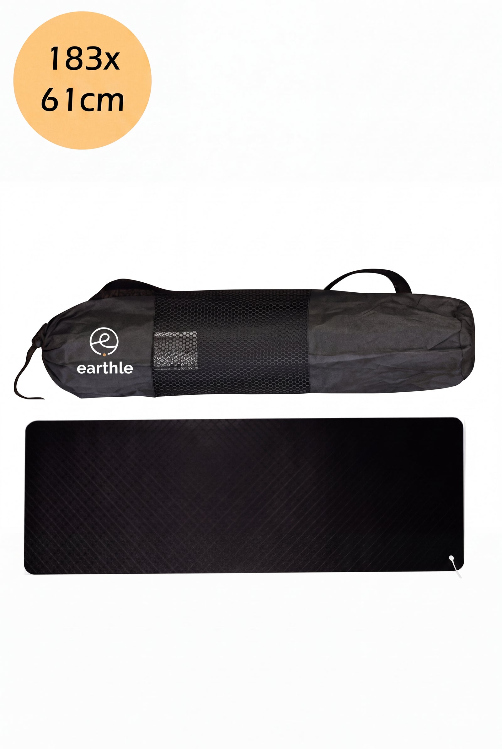 Earthle earthing yoga mat with carry bag, 183 x 61 cm