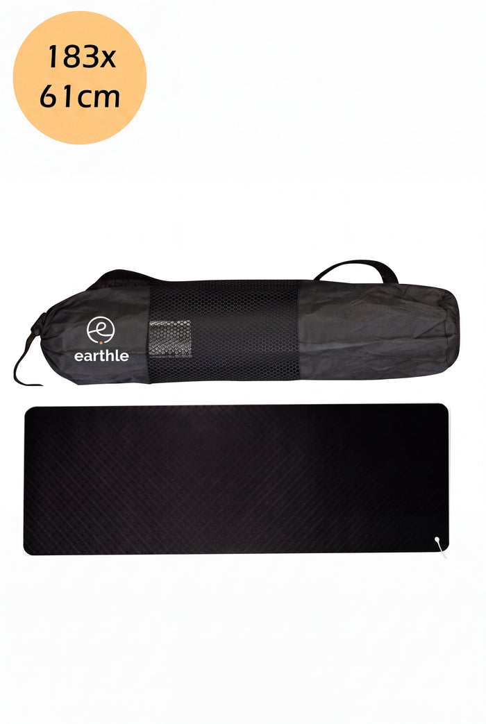 Earthle earthing yoga mat with carry bag, 183 x 61 cm